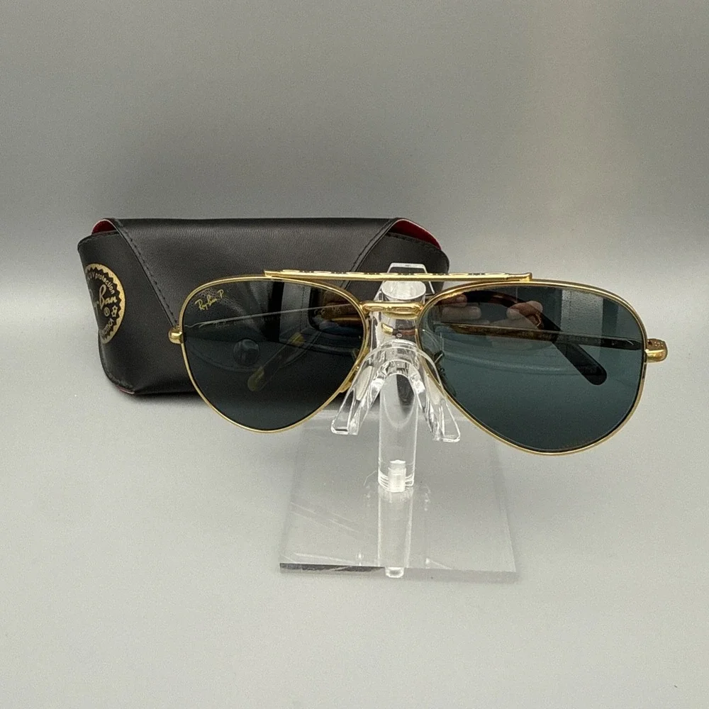 Ray-Ban Sunglasses, RB3625 Gold /Tortoise, Chromance Aviator 58-14-135 & RB Case
